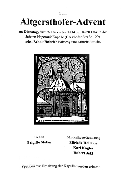 Altgersthofer Advent Plakat 2